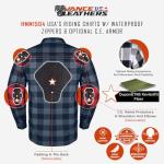 Men's Armored Flannel Biker Shirt with Pockets