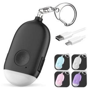 USB Rechargeable Personal Alarm Keychain for Women