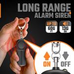 Loud Personal Alarm Keychain with LED Light
