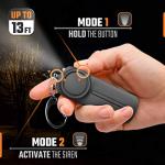 Loud Personal Alarm Keychain with LED Light