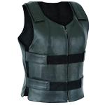 Women's Tactical Leather Motorcycle Vest for Bikers