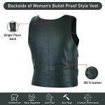 Women's Tactical Leather Motorcycle Vest for Bikers