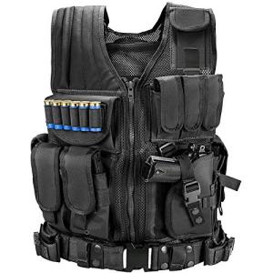 Tactical Mesh Vest with Detachable Belt and Holster