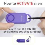 130dB Personal Safety Alarm Keychain - 2 Pack