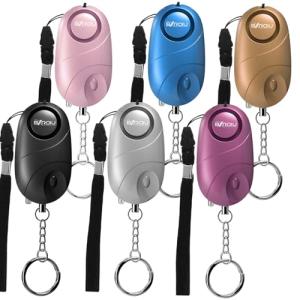 6-Pack Personal Alarm Sirens with LED Lights