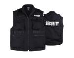 Men's Security Vest with 8 Pockets - Black