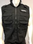 Men's Security Vest with 8 Pockets - Black