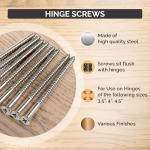 Brass Wood Screws for Door Hinges - 24 Pack