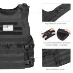 CVLIFE Black Tactical Vest with Adjustable Belt