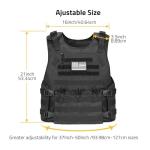 CVLIFE Black Tactical Vest with Adjustable Belt