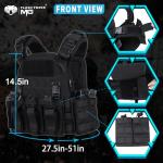 Tactical Molle Airsoft Vest for Men - Black