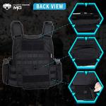 Tactical Molle Airsoft Vest for Men - Black