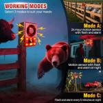Solar Motion Sensor Alarm with Sound & Strobe Light
