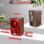 Solar Motion Sensor Alarm with Sound & Strobe Light