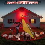 Solar Motion Sensor Alarm with Sound & Strobe Light