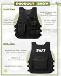 Kids Tactical Combat Vest with Fingerless Gloves