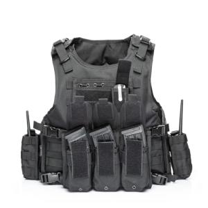 YAKEDA Adjustable Tactical Airsoft Vest in Black