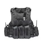 YAKEDA Adjustable Tactical Airsoft Vest in Black