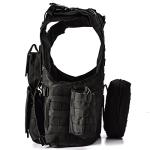 YAKEDA Adjustable Tactical Airsoft Vest in Black