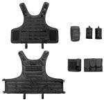 YAKEDA Adjustable Tactical Airsoft Vest in Black