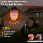 Solar Motion Sensor Alarm with Loud Noise