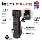 Triple Action Pepper Spray - Police Strength (Black)