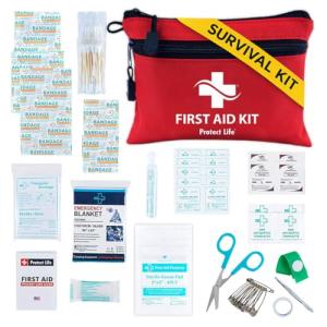 Compact First Aid Kit for Sports, Outdoors & Travel