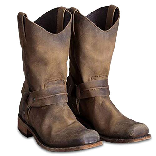 Vintage Western Cowboy Boots - Brown (Size 44)