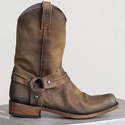 Vintage Western Cowboy Boots - Brown (Size 44)