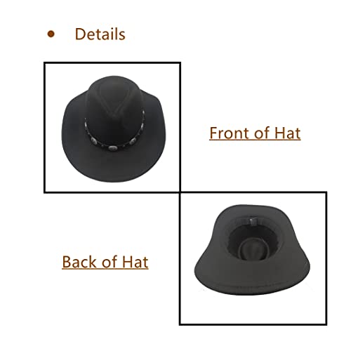 Shapeable Black Cowboy Hat for Men and Women