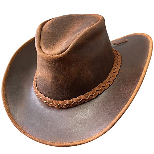 Handcrafted Leather Cowboy Hat for Men and Women