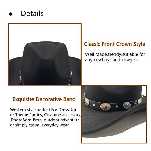 Shapeable Black Cowboy Hat for Men and Women