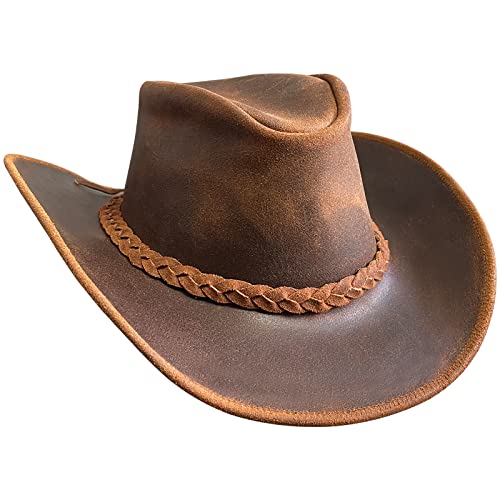 Handcrafted Leather Cowboy Hat for Men and Women