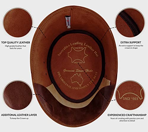 Handcrafted Leather Cowboy Hat for Men and Women