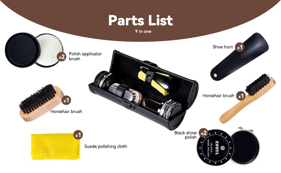 Luxury 9-Piece Mens Cowboy Boot Care Kit