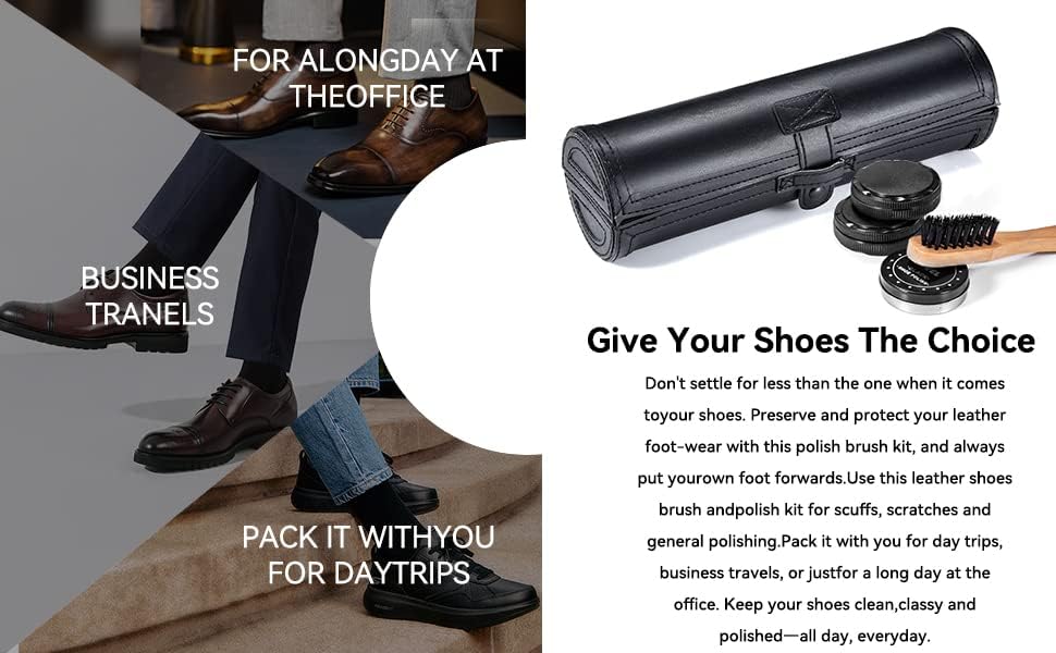 Luxury 9-Piece Mens Cowboy Boot Care Kit