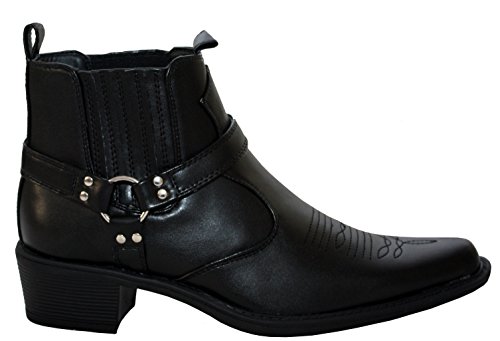 Men's Cuban Heel Cowboy Boots - Black