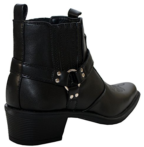 Men's Cuban Heel Cowboy Boots - Black