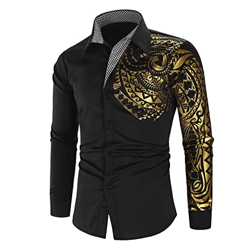 Embroidered Slim Fit Western Cowboy Shirt for Men
