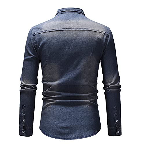 Men's Western Denim Shirt with Pockets