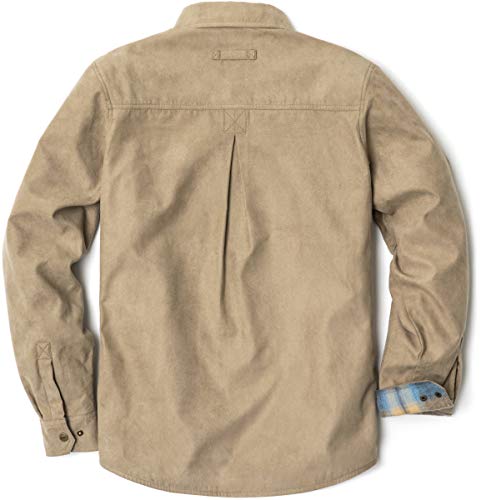 Men's Flannel Lined Cowboy Tan Shirt Jacket