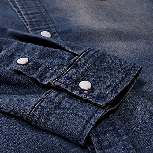 Men's Western Denim Shirt with Pockets