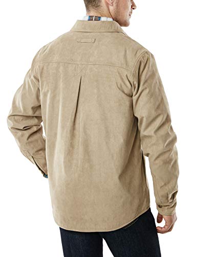 Men's Flannel Lined Cowboy Tan Shirt Jacket
