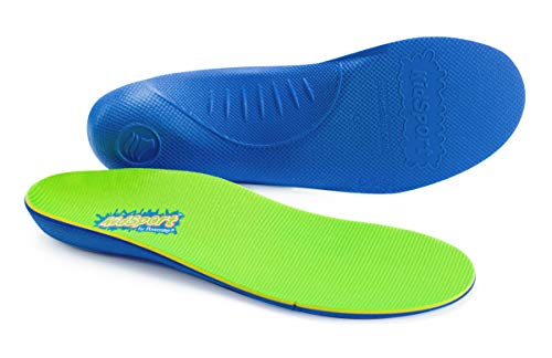 Powerstep Unisex-Child KidSport Orthotic Insoles, Green/Blue, Toddler 12