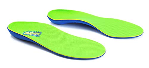 Powerstep Unisex-Child KidSport Orthotic Insoles, Green/Blue, Toddler 12