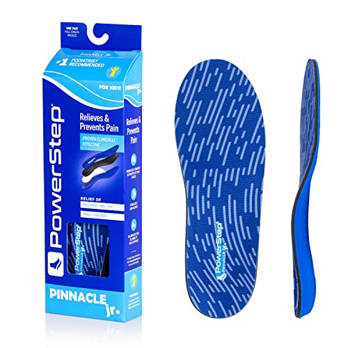Powerstep Unisex-Child Pinnacle Jr Insole, Blue, 11.5 Little Kid