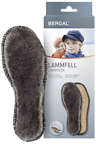 BERGAL Lammfell Kinder Comfort Insole, Brown (Dunkelbraun), 32 EU