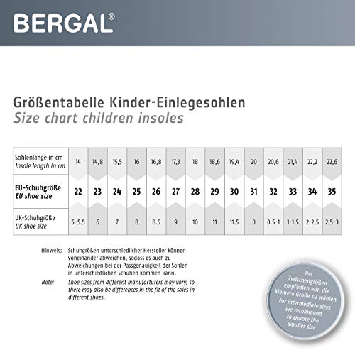 BERGAL Lammfell Kinder Comfort Insole, Brown (Dunkelbraun), 32 EU