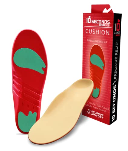 10 Seconds 3020 Pressure Relief (Neutral) Insoles, M 12/12.5, 1 Pair