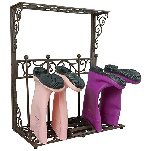 Cast Iron Cowboy Boot Rack Organizer
